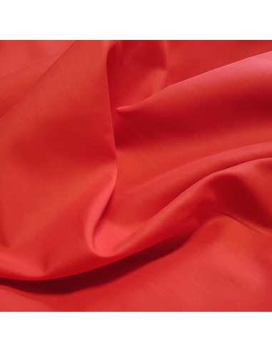 Tissu, Voile de Coton Uni, Rouge Vif, Laize 140 cm, 100% Coton 98g/m²
