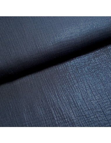Tissu, Double Gaze Pailletée, Marine, Laize 135 cm, 100% Coton 119g/m²