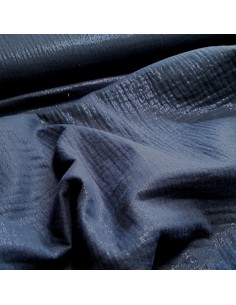 Tissu, Double Gaze Pailletée, Marine, Laize 135 cm, 100% Coton 119g/m² 2