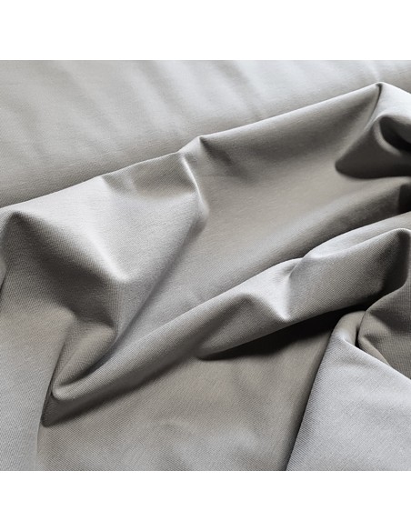 Tissu, Jersey de Coton Uni, Gris Froid, Laize 150 cm, Coton Bio Stretch Oeko-Tex