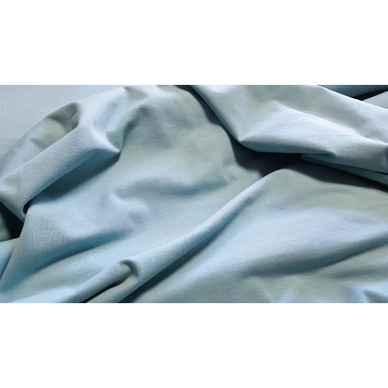 Jersey de coton uni, BIO, bleu clair