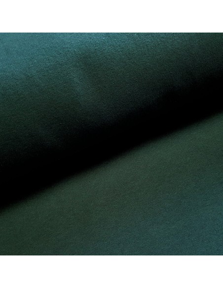 Tissu, Molleton Sweat Épais Uni, Vert Bouteille, Laize 155 cm, 70% Coton 30% Polyester Oeko-Tex
