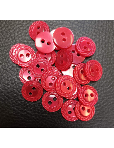 Bouton 2 trous, Ø14mm, rose
