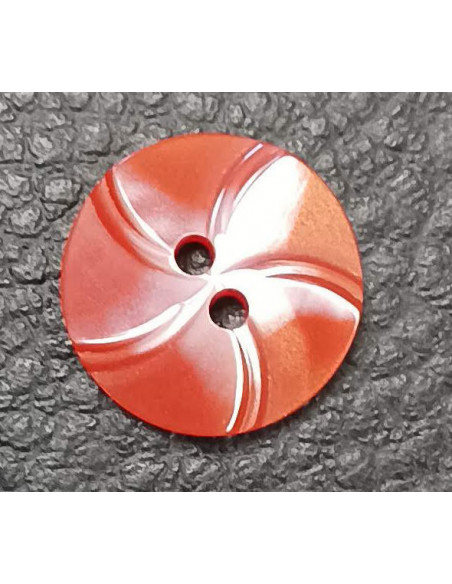 Bouton 2 trous, Ø14mm, rouge