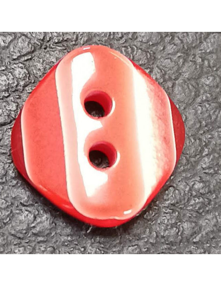 Bouton 2 trous, Ø14mm,rouge et orange