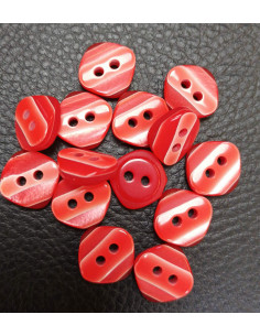 Bouton 2 trous, Ø14mm,rouge et orange 2