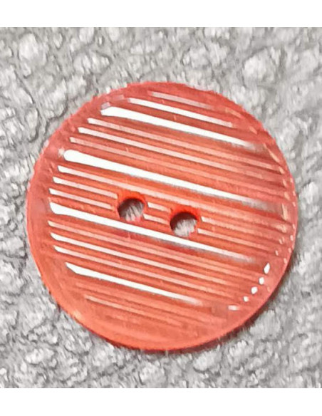 Bouton 2 trous, Ø14mm, rouge