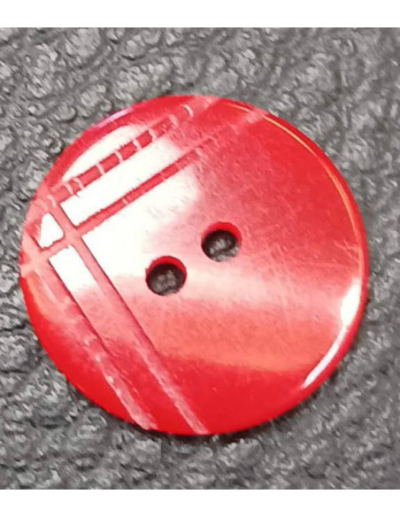 Bouton 2 trous, Ø12mm, rose