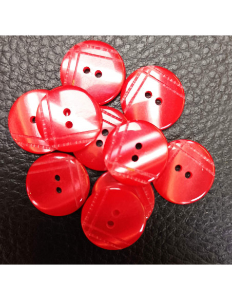 Bouton 2 trous, Ø12mm, rose