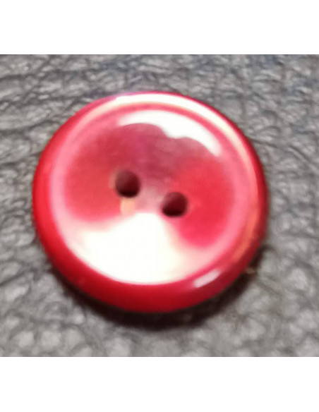 Bouton 2 trous, Ø12mm, rouge
