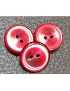Bouton 2 trous, Ø12mm, rouge 2