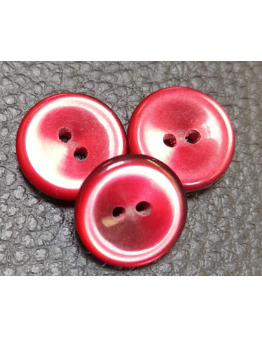 Bouton 2 trous, Ø12mm, rouge