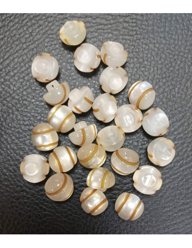 Bouton à queue, Ø12mm, blanc