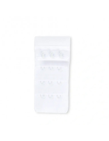 Rallonge attache de soutien-gorge, crochet 3x3, 40mm, blanc