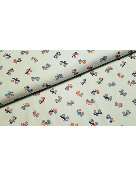 Cretonne de coton monster trucks