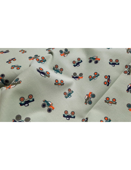 Cretonne de coton monster trucks