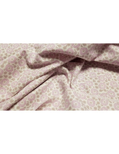 Cretonne de coton coquillages roses 2