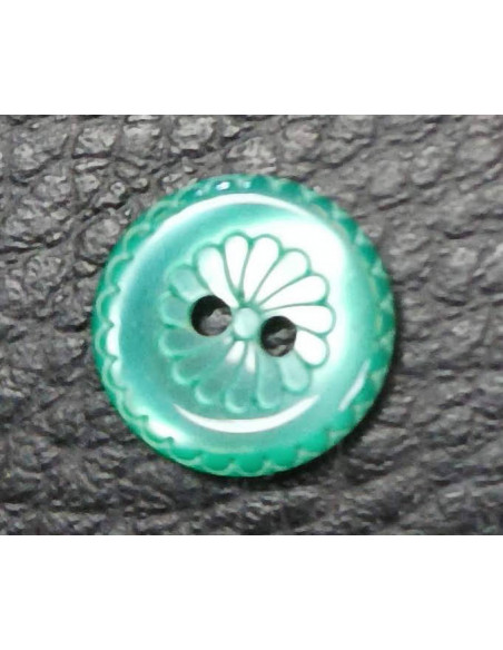 Bouton 2 trous, Ø6mm, vert