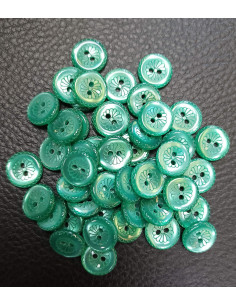 Bouton 2 trous, Ø6mm, vert 2