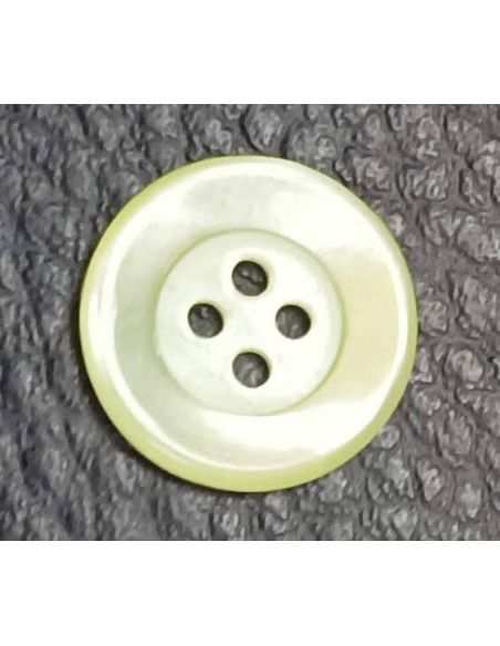 Bouton 4 trous, Ø 12mm, vert