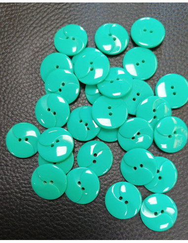 Bouton 2 trous, Ø18mm, vert