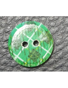 Bouton 2 trous, Ø13mm, vert