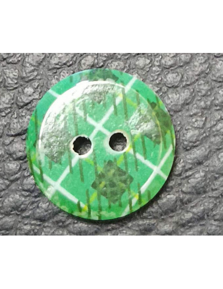 Bouton 2 trous, Ø13mm, vert