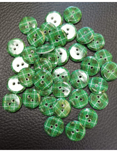 Bouton 2 trous, Ø13mm, vert 2