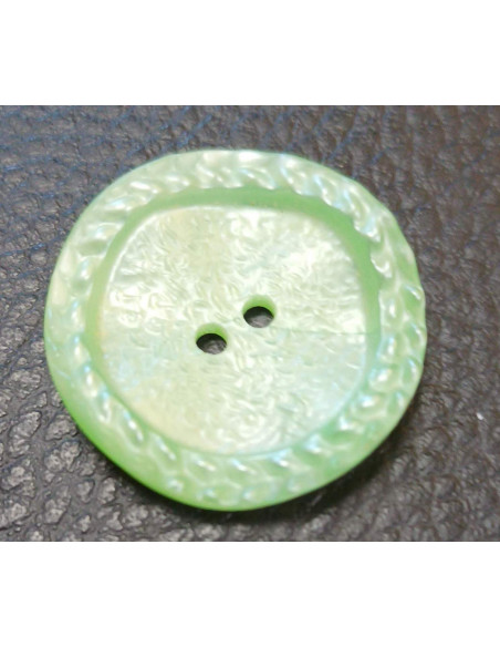 Bouton 2 trous, Ø27 mm, vert