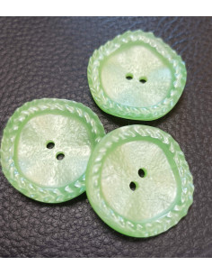 Bouton 2 trous, Ø27 mm, vert 2