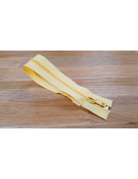Fermeture Eclair Z54, Moulée, jaune paille, 60cm