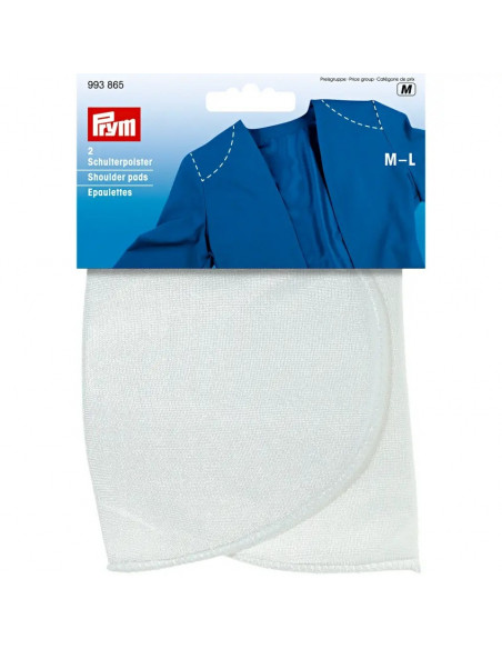 Épaulettes « demi-lune » M-L, blanc