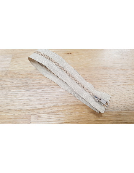 Fermeture Eclair 6mm, Nylon, moulée,  sable, 30cm