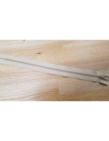Fermeture Eclair 6mm, Nylon, moulée,  sable, 30cm