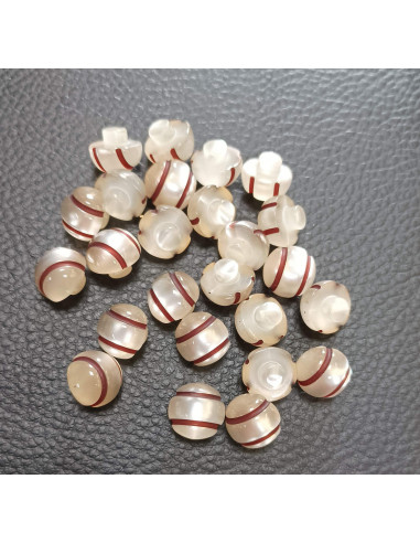 Bouton à queue, Ø12mm, blanc