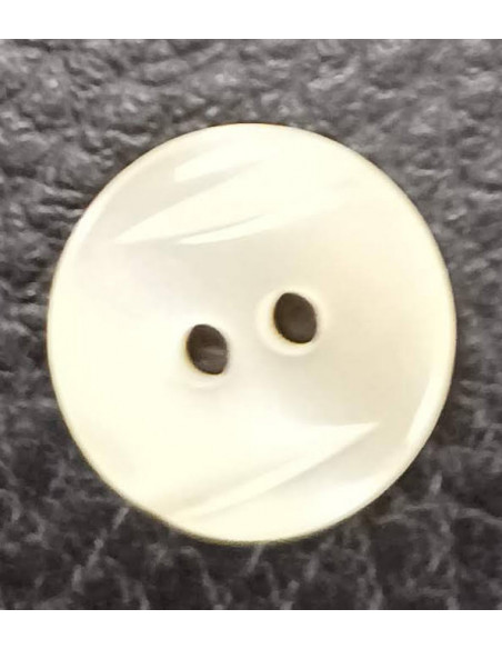 Bouton 2 trous, Ø11mm, blanc