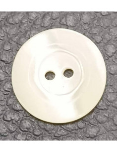 Bouton 2 trous, Ø 14mm, blanc