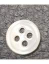 Bouton 4 trous, Ø 10mm, blanc