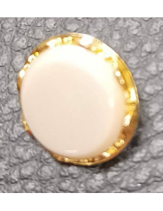 Bouton à queue, Ø 15mm, blanc