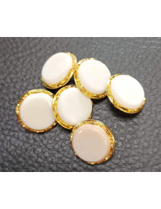 Bouton à queue, Ø 15mm, blanc 2