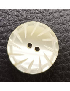 Bouton 2 trous, Ø 18mm, blanc