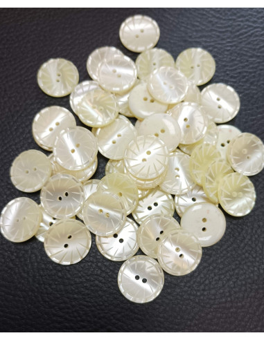 Bouton 2 trous, Ø 18mm, blanc