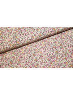 Popeline coton fleuri