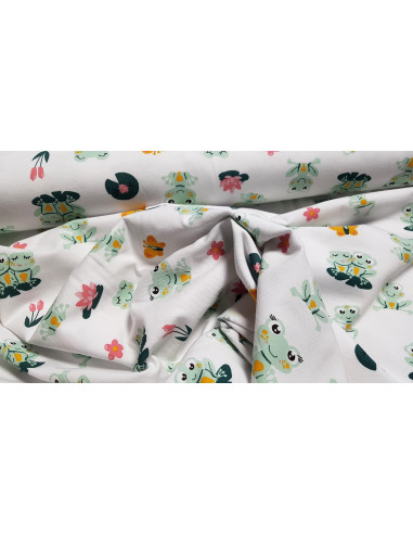 Jersey coton petites grenouilles