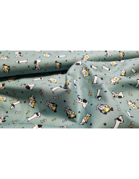 Popeline coton chiens