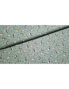 Popeline coton chiens