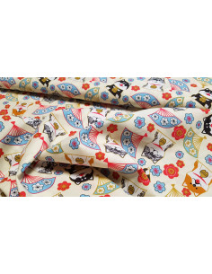 Popeline coton japonisant 2