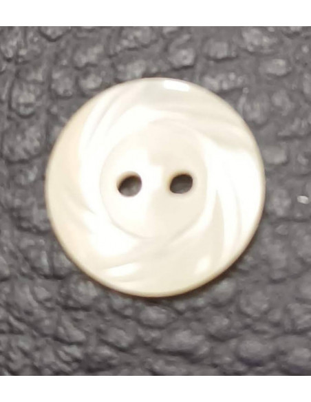 Bouton 2 trous, Ø 10mm, blanc