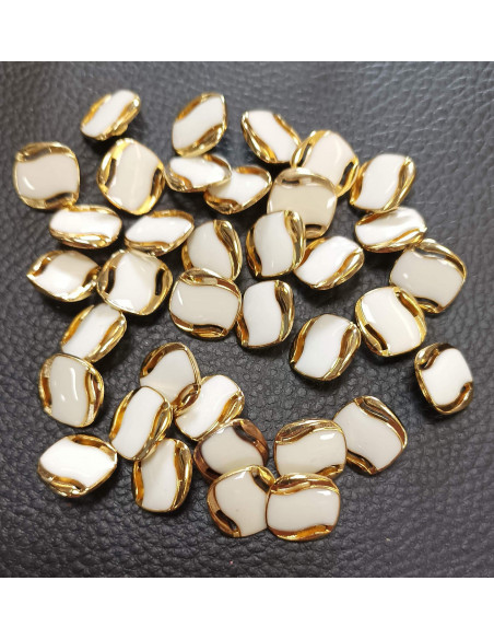 Bouton à queue, Ø 14mm, blanc