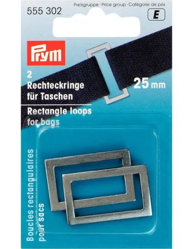 Boucle rectangulaire pour sac Prym 25 mm | Zephyr Tissus